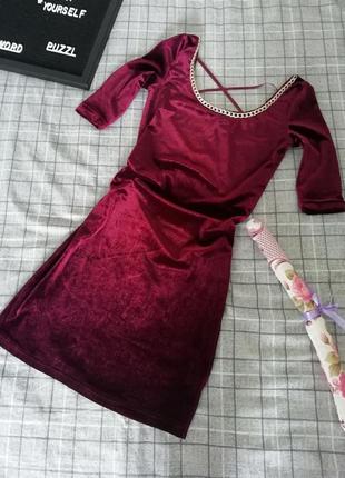 Платье велюровое