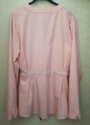 Стильна рожева блузка батал5 фото