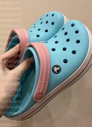 Крокси жіночі блакитні crocband crocs4 фото