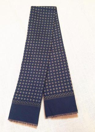 Шалик чоловічий ( чоловічий шарф) вовна+шовк італія розмір 32 див. / 138 див.2 фото