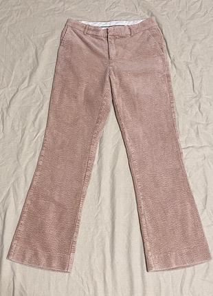 Розовые вельветовые брюки в стиле zara