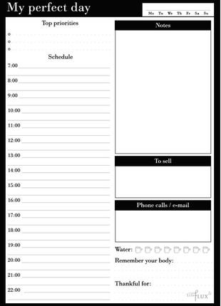 Планировщик ежедневник my perfect day классик lifeflux а5 62 листа чёрно-белый2 фото