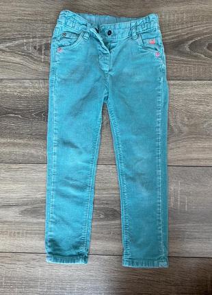 Брючки скіні вельветові next на дівчинку