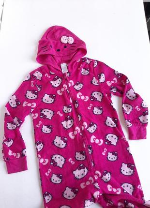 Слип пижама на девочку 5-6 лет человечек флисовый комбинезон1 фото
