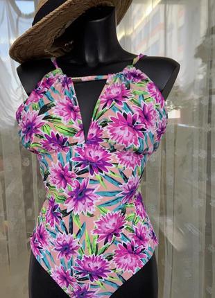 Цельный купальник цветочный принт р. l