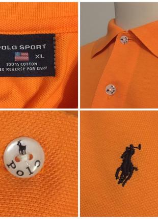 Polo ralph lauren sport теніска футболка-поло помаранчева бавовна8 фото