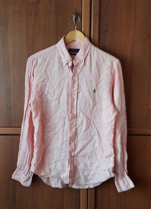 Чоловіча лляна сорочка/мужская льняная рубашка polo ralph lauren1 фото