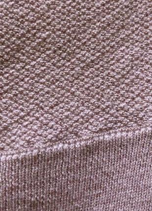 Peter hahn , пудровый шерстяной пуловер , фактурное плетение , пудра, шерсть5 фото