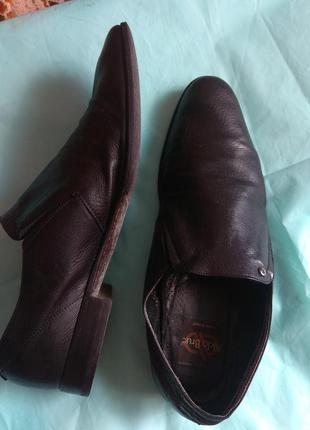 Итальянские кожаные мокасины туфли aldo brue 42 размер