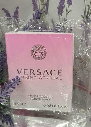 Пробник туалетна вода для жінок versace bright crystal 1 мл2 фото