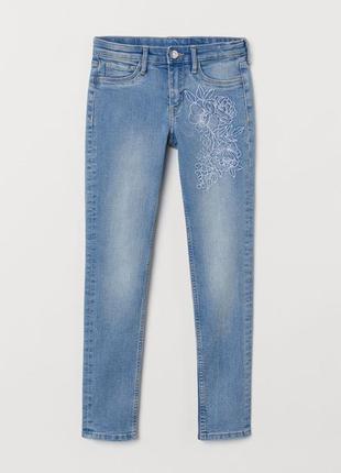 Джеггінси штани джинси оригінал h&m з вишивкою
