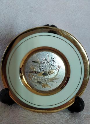 Коллекционная тарелка chokin art 24k gold япония винтаж4 фото
