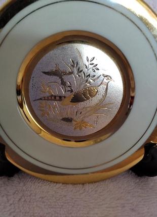 Коллекционная тарелка chokin art 24k gold япония винтаж5 фото