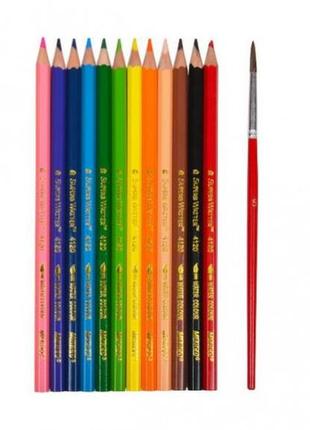 Акварельні олівці marco superb writer 12 кольорів з пензликом2 фото