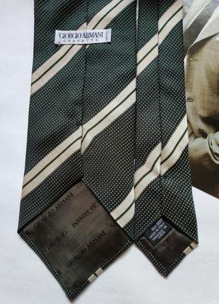 Краватка в смужку шовковий giorgio armani краватка краватка шовковий галстук5 фото