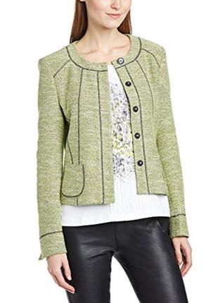 Красивый трикотажный лаймовый зеленый пиджак жакет gerry weber xl-xxl 16 батал4 фото