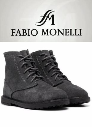 Итальянские замшевые ботинки на шнуровке fabio monelli.1 фото