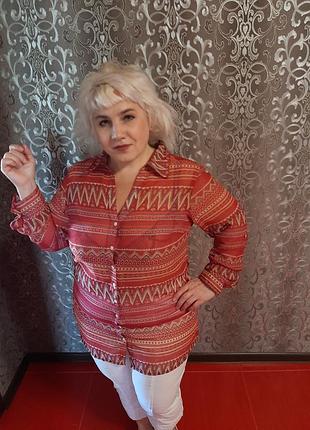 Блузка сорочка в етно стилі великого розміру