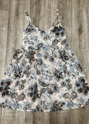 Платье туника из шифона, летний сарафан4 фото