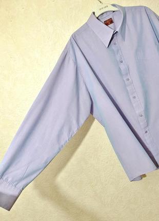 Burton брендова чоловіча блакитна сорочка з бузковим відтінком великий розмір 56 58