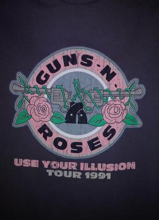 Футболка женская серая guns n roses мерч2 фото