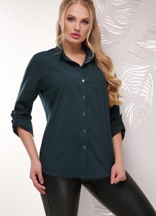 Женская батальная блуза из тонкой, легкой и приятной на ощупь блузочной ткани - супер софт.2 фото