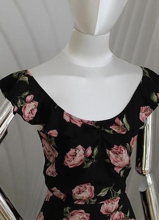 Платье сарафан цветочный принт