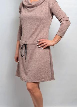 058 стильное женское платье. размер: 44/46. цвета: серый, розовый. молодежное платье. 4 (058) 3 p2 фото