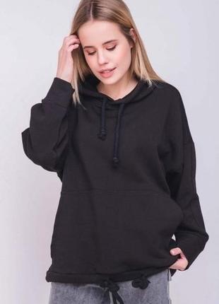 Худи толстовка чёрная oversize