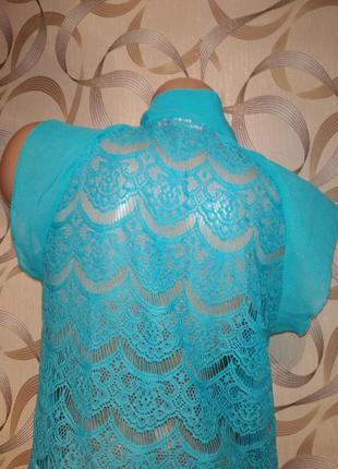 Шикарная блуза с оригинальной спинкой 46/48р2 фото