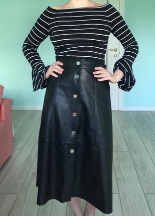 Zara шкіряна юбка