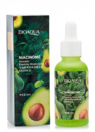 Питательная сыворотка для лица bioaqua niacinome avocado elasticity moisturizing essence с авокадо и пептидами 30 мл