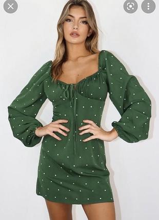 Красивое платье в горошек 5