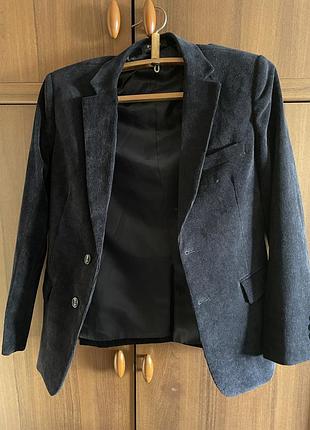 Вельветовый пиджак для мальчика 8-10 лет практически новый