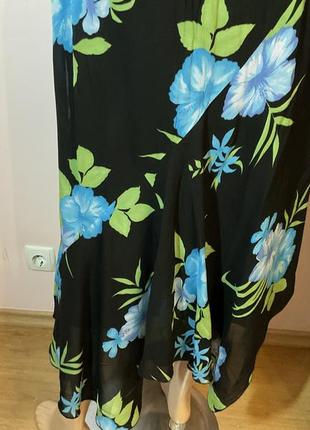 Довга асиметричная віскозна спідниця/xl - xxl/ brend ulla popken