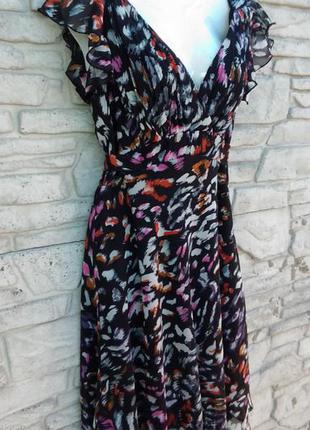Распродажа!!! красивое, шифоновое платье черного цвета в принт george2 фото