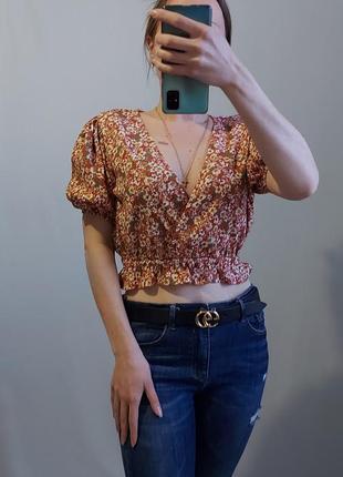 Блуза-топ в цветочный принт от pull&bear