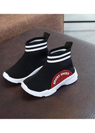 Текстильні кросівки sport shoes чорні2 фото