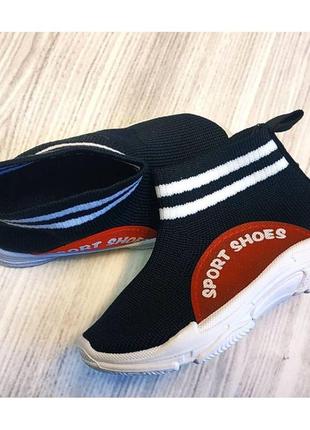 Текстильні кросівки sport shoes чорні5 фото