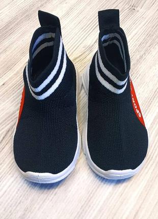 Текстильні кросівки sport shoes чорні6 фото