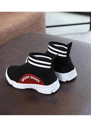 Текстильні кросівки sport shoes чорні3 фото