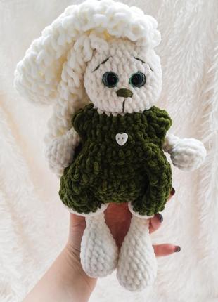 Мягкая игрушка зайка ручной работы handmade amigurumi (амигуруми)