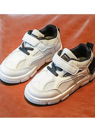 Кроссовки racnio дышащая сетка бело-черные