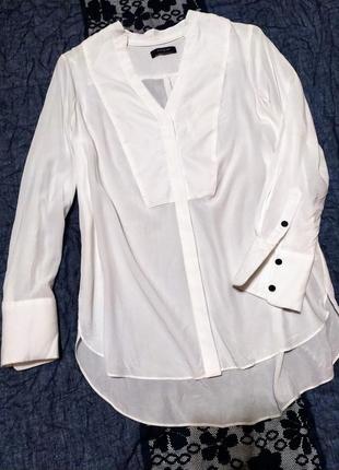 Блузка рубашка белая блуза вискоза/хлопок большого размера autograph сорочка