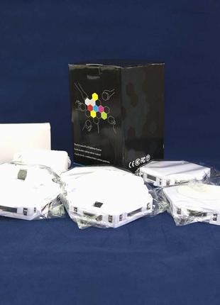 Світильник модульний led сенсорний стільники набір 6штук з адаптером + подарунок2 фото