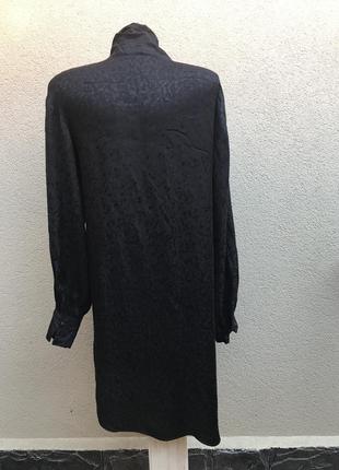 Туника,платье,рубашка удлинённая с бантом,жабо по груди,вискоза h&m 4