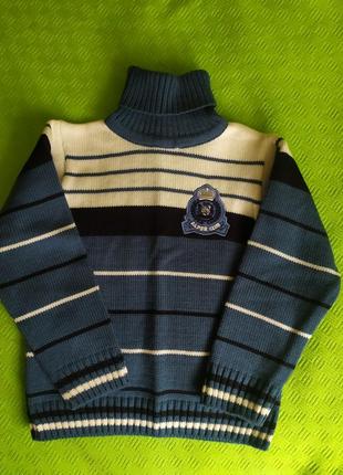 Новый вязанный свитер, пуловер, гольф на малыша 4-5лет, 104 см рост1 фото