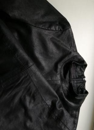 Кожаная блуза из натуральной кожи нубук selected femme, р.38,36,m,s,12,10,82 фото