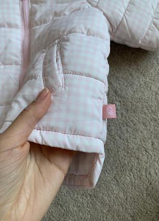 Куртка для малышки нежно-розовая с капюшоном 🌸3 фото