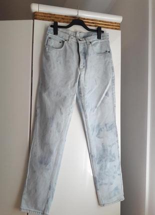 Идеальные прямые винтажные голубые джинсы высокая посадка
